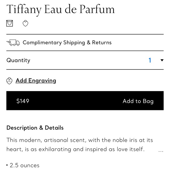 TIFFANY EAU DE PARFUM 2.5oz - Picture 2 of 6